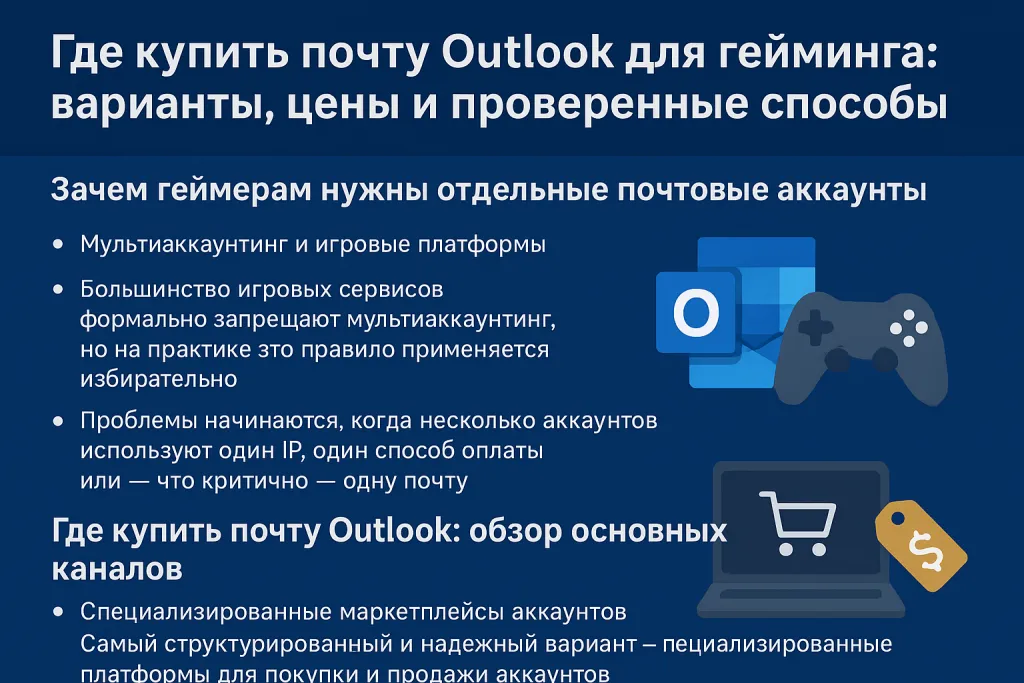 Где купить почту Outlook для гейминга: варианты, цены и проверенные способы