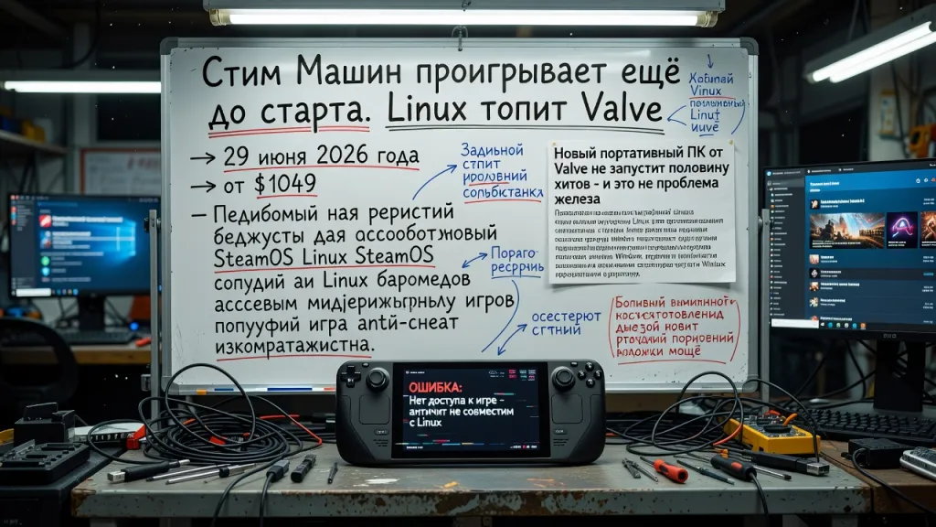 Steam Machine проигрывает ещё до старта. Linux топит Valve