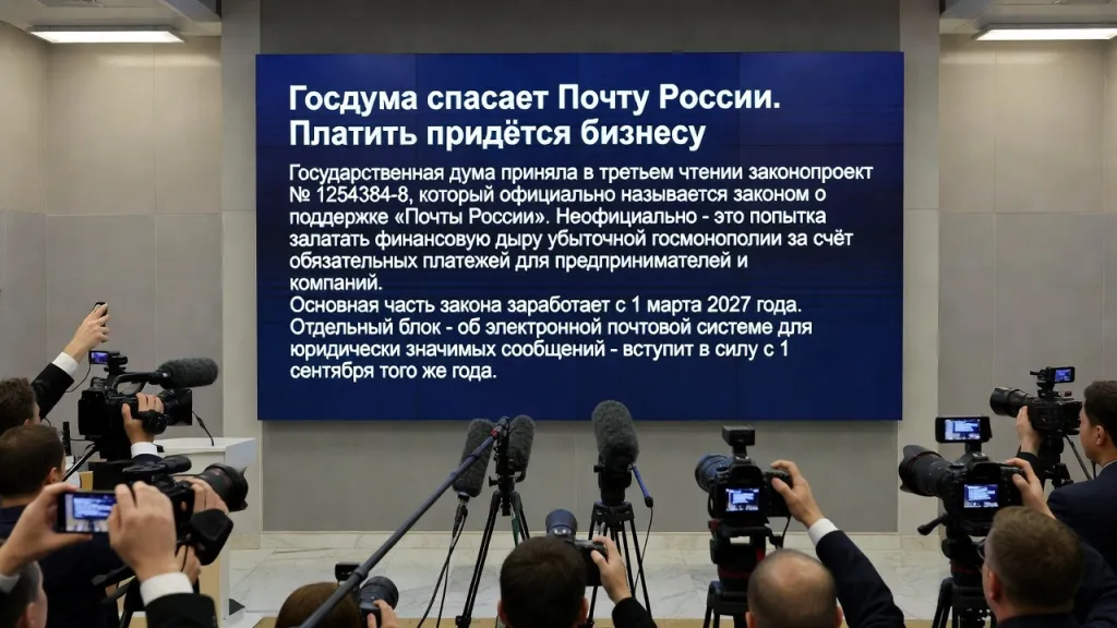 Госдума спасает Почту России. Платить придётся бизнесу