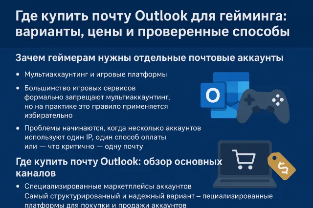 Где купить почту Outlook для гейминга: варианты, цены и проверенные способы